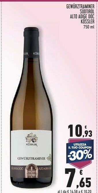 Conad Superstore Kossler - Sudtirol Alto Adige Gewurztraminer 750 g(ml) offerta