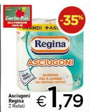 Crai Regina Asciugoni 2 Rotoli offerta