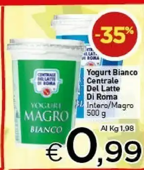 Crai Centrale del latte di roma Yogurt Magro Bianco 500 G(ml) offerta