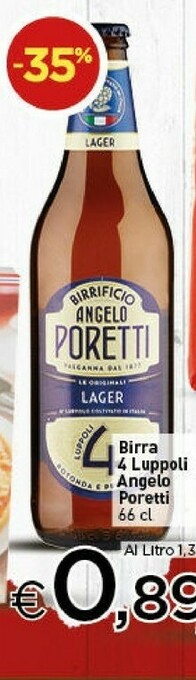 Crai Angelo poretti Birra offerta