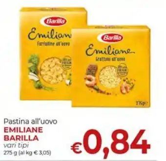 Pastina all'uovo EMILIANE BARILLA vari tipi 275 g