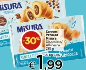 Crai Misura 6 Cornetti All'Albicocca Privolat 290 G(ml) offerta