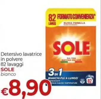 Detersivo lavatrice in polvere 82 lavaggi SOLE bianco