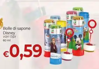 Bolle di sapone Disney vari tipi 60 ml