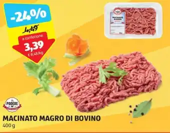 ALDI MACINATO MAGRO DI BOVINO 400 g offerta