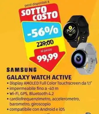 ALDI SAMSUNG GALAXY WATCH ACTIVE offerta