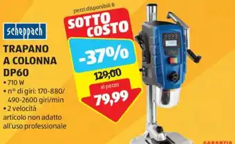 ALDI scheppach TRAPANO A COLONNA DP60 offerta