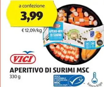 ALDI VICI APERITIVO DI SURIMI MSC 330 g offerta
