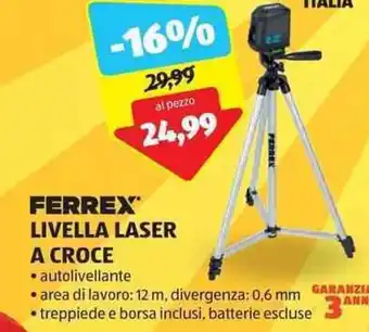 FERREK LIVELLA LASER A CROCE