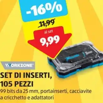ALDI WORKZONE SET DI INSERTI, 105 PEZZI offerta