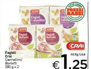 Crai Crai Fagioli Borlotti 760 G offerta