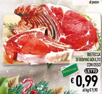 BISTECCA DI BOVINO ADULTO CON OSSO L'ETTO