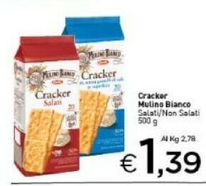 Crai Mulino Bianco Sfoglia Di Grano Crackers Non Salati 500 G(ml) offerta