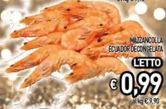 MAZZANCOLLA ECUADOR DECONGELATA