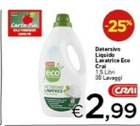 Crai Crai Detersivo Liquido Lavatrice Eco offerta