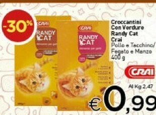 Crai Crai Croccantini Con Verdure Randy Cat offerta
