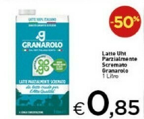 Crai Granarolo Latte UHT Parzialmente Scremato A Lunga Conservazione 1000 G(ml) offerta