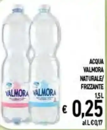 Iper La Spesa ACQUA VALMORA NATURALE/FRIZZANTE 1,5 L offerta