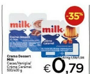 Crai Milk - Crema Dessert Al Cacao 500 G(ml) offerta