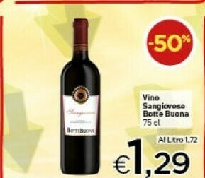 Crai Botte buona Vino Sangiovese offerta