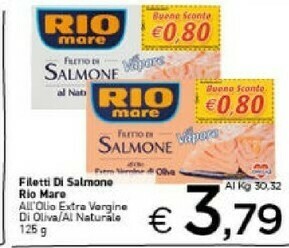 Crai Rio Mare Filetto Di Salmone Al Naturale offerta