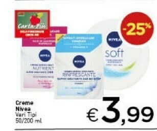 Crai Nivea Soft Topf Crema Idratante Per Il Viso Donne 50 Ml offerta
