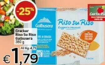 Crai Galbusera Cracker Integrali Con Riso Riso Su Riso offerta