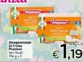 Crai Plasmon Omogeneizzati Di Frutta Mela offerta