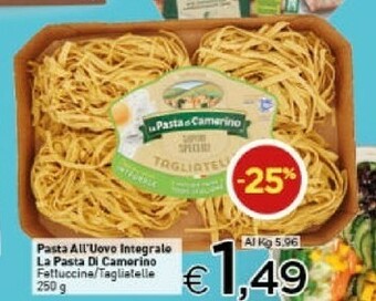Crai La pasta di camerino Fettuccine All'Uovo 250 G(ml) offerta