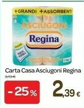 Carrefour Regina Carta Casa Asciugoni offerta