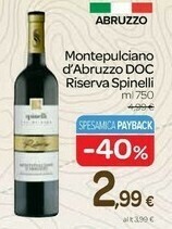 Carrefour Spinelli Montepulciano D'Abruzzo DOC 750 G(ml) offerta