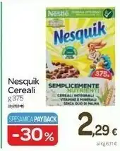 Carrefour Nestlè Cereali Nesquik 375 G(ml) offerta