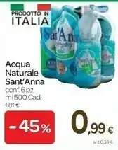 Carrefour Sant'anna Acqua Naturale offerta