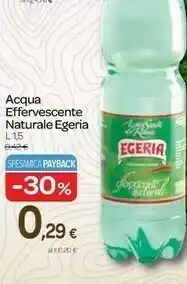 Carrefour Egeria Acqua Minerale Naturale Effervescente Naturale offerta