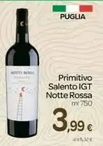 Carrefour Notte Rossa - Primitivo Di Puglia IGP 750 G(ml) offerta