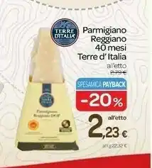 Carrefour Parmigiano reggiano Terre D'italia offerta
