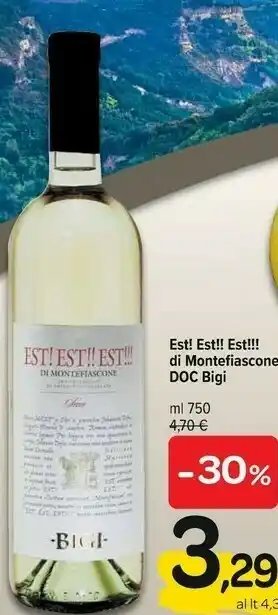 Carrefour Express Bigi Est! Est! Est! Di Montefiascone Doc offerta