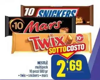 Gruppo di Palo NESTLÈ multipack 10 pezzi 500 gr -twix-snickers-mars offerta
