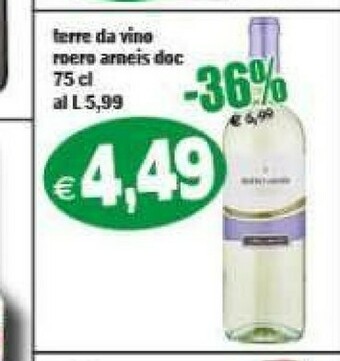 Gros Terre da vino Vino bianco offerta