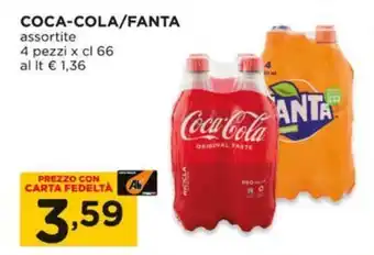 Alì Supermercati COCA-COLA/FANTA assortite 4 pezzi x cl 66 offerta