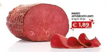 Mercatò Extra MANZO AFFUMICATO LENTI offerta