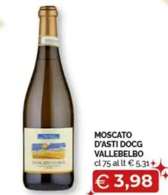 Mercatò Extra MOSCATO D'ASTI DOCG VALLEBELBO cl 75 offerta