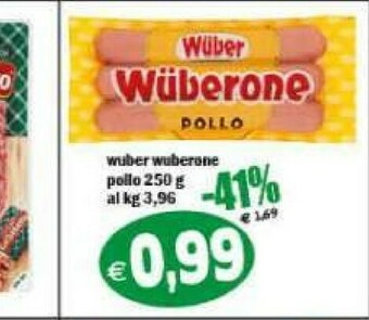 Gros Wuber Wurstel di pollo offerta