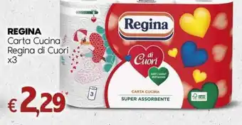 REGINA Carta Cucina Regina di Cuori x3