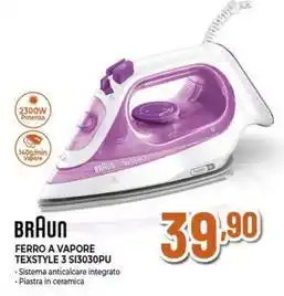 Expert BRAUN FERRO A VAPORE TEXSTYLE 3 S13030PU offerta