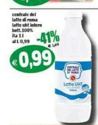 Il Castoro Supermercati Centrale del latte di roma Latte parzialmente scremato offerta