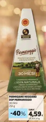 Coop PARMIGIANO REGGIANO DOP PARMAREGGIO 30 mesi 250 g offerta