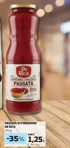 Coop PASSATA DI POMODORO DE RICA 700 g offerta