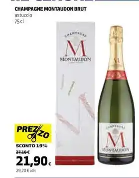 Coop CHAMPAGNE MONTAUDON BRUT astuccio 75 cl offerta