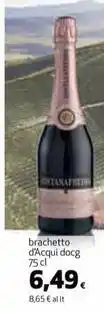 Coop brachetto d'Acqui docg 75 cl offerta